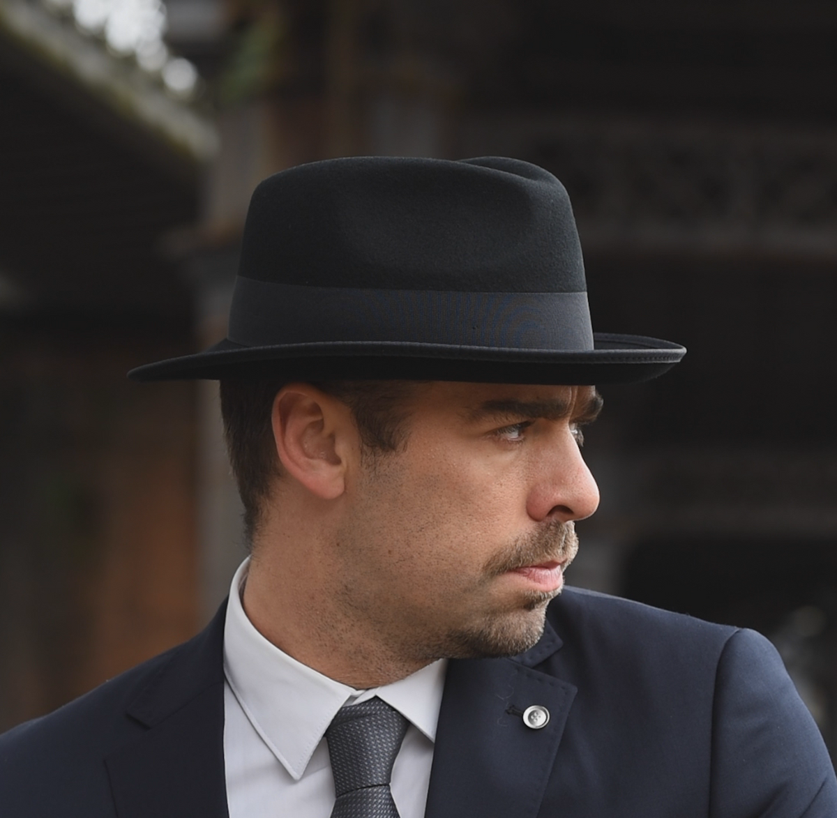 Mens' Mid-Length Brim Felt Fedora (Black) – Hero Moose Hats