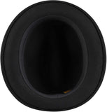 Mens' Narrow Brim Felt Fedora (Black)
