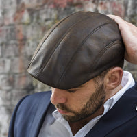 Men's Brown Gatsby Cap - on model