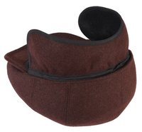 Men's brown winter newsboy hat with ear flaps