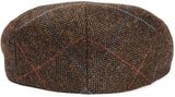 Mens Brown Driving Cap - view from back