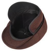 Men's winter and fall newsboy cap with flaps